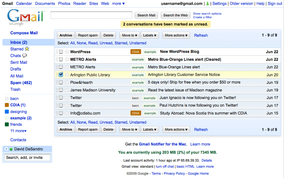 Gmail vitamin screenshot